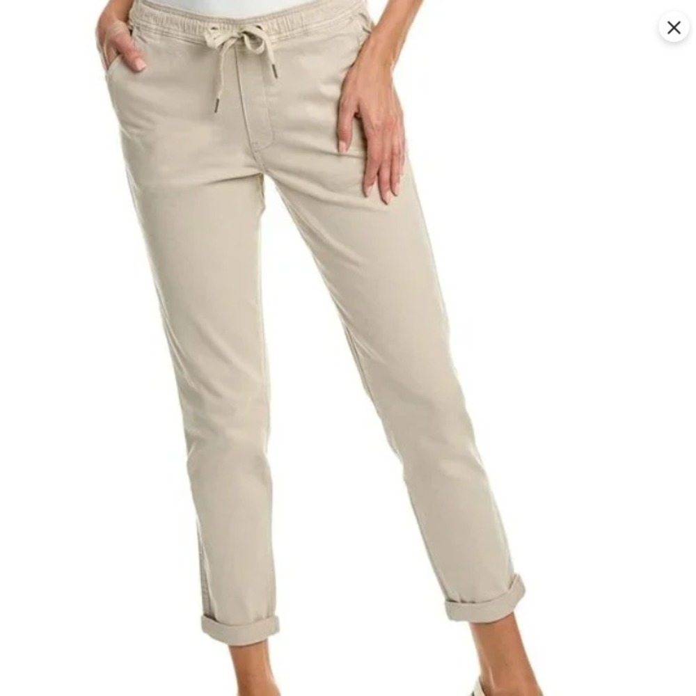 Hudson Pants Womens Medium Khaki Rolled Cuff Drawstring Trousers